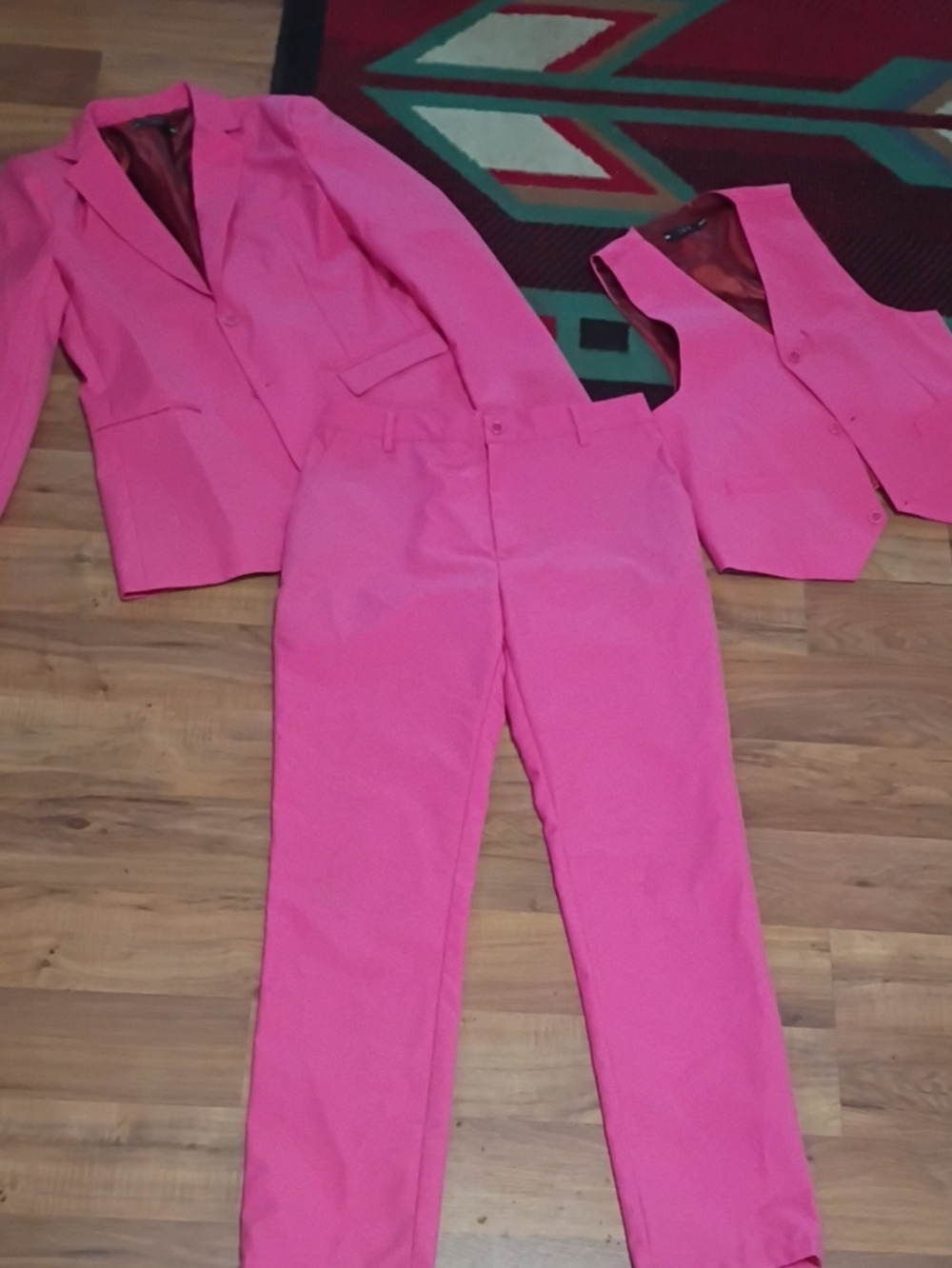 Women's Pink Tailored Pants - Classic High-Rise Trousers